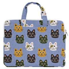 Cat Cat Background Animals Little Cat Pets Kittens Macbook Pro 16  Double Pocket Laptop Bag  by 99art