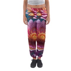 Pink Flowers Petals Blossoms Blooms Art Women s Jogger Sweatpants by 99art