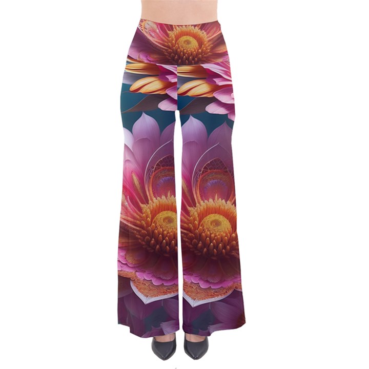 Pink Flowers Petals Blossoms Blooms Art So Vintage Palazzo Pants