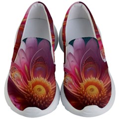 Pink Flowers Petals Blossoms Blooms Art Kids Lightweight Slip Ons by 99art