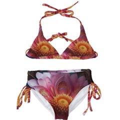 Pink Flowers Petals Blossoms Blooms Art Kids  Classic Bikini Set by 99art