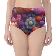 Flower Blossoms Petals Blooms Classic High-waist Bikini Bottoms