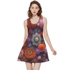 Flower Blossoms Petals Blooms Inside Out Reversible Sleeveless Dress by 99art