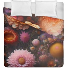 Flowers Petals Blossoms Art Flora Duvet Cover Double Side (king Size) by 99art