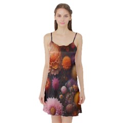 Flowers Petals Blossoms Art Flora Satin Night Slip by 99art