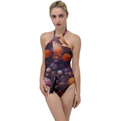 Flowers Petals Blossoms Art Flora Go With The Flow One Piece Swimsuit by 99art