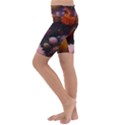 Flowers Petals Blossoms Art Flora Kids  Lightweight Velour Cropped Yoga Leggings View2