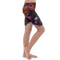 Flowers Petals Blossoms Art Flora Kids  Lightweight Velour Cropped Yoga Leggings View3