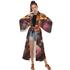 Flowers Petals Blossoms Art Flora Maxi Kimono by 99art