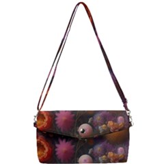 Flowers Petals Blossoms Art Flora Removable Strap Clutch Bag