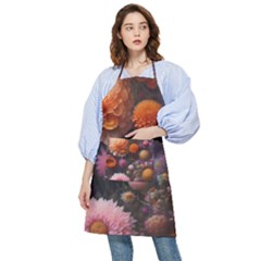 Flowers Petals Blossoms Art Flora Pocket Apron by 99art