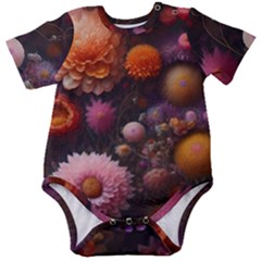 Flowers Petals Blossoms Art Flora Baby Short Sleeve Bodysuit