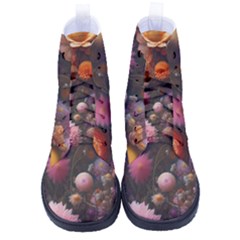 Flowers Petals Blossoms Art Flora High-top Canvas Sneakers