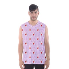 Easter Easter Bunny Hearts Seamless Tile Cute Men s Basketball Tank Top by 99art