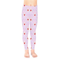 Easter Easter Bunny Hearts Seamless Tile Cute Kids  Leggings