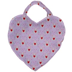 Easter Easter Bunny Hearts Seamless Tile Cute Giant Heart Shaped Tote by 99art