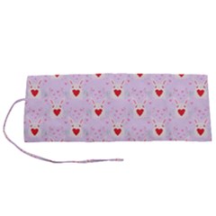 Easter Easter Bunny Hearts Seamless Tile Cute Roll Up Canvas Pencil Holder (s) by 99art