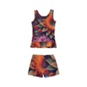 Flowers Flower Blossoms Petals Blooms Kids  Boyleg Swimsuit View2