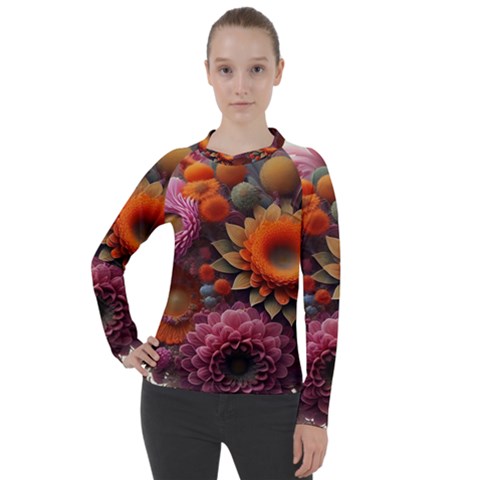 Flowers Flower Blossoms Petals Blooms Women s Pique Long Sleeve Tee by 99art