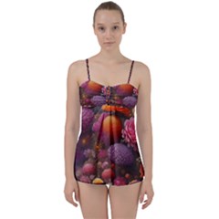 Flowers Blossoms Petals Blooms Babydoll Tankini Set by 99art