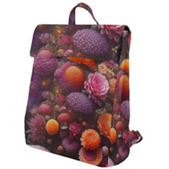 Flowers Blossoms Petals Blooms Flap Top Backpack by 99art