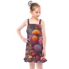 Flowers Blossoms Petals Blooms Kids  Overall Dress by 99art