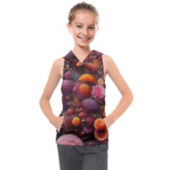 Flowers Blossoms Petals Blooms Kids  Sleeveless Hoodie by 99art