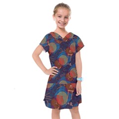 Background Graphic Beautiful Kids  Drop Waist Dress