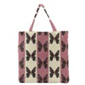 Butterflies Pink Old Ancient Texture Decorative Grocery Tote Bag View2