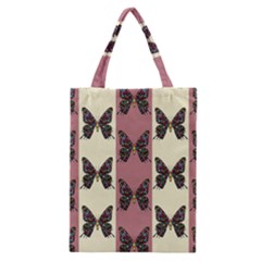 Butterflies Pink Old Ancient Texture Decorative Classic Tote Bag by 99art