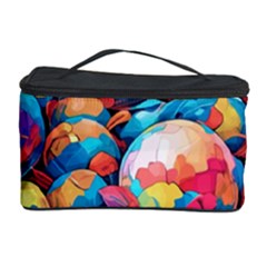 Pattern Seamless Balls Colorful Rainbow Colors Cosmetic Storage Case by 99art