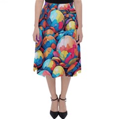 Pattern Seamless Balls Colorful Rainbow Colors Classic Midi Skirt by 99art