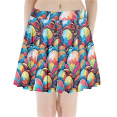 Pattern Seamless Balls Colorful Rainbow Colors Pleated Mini Skirt by 99art