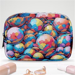 Pattern Seamless Balls Colorful Rainbow Colors Make Up Pouch (small) by 99art