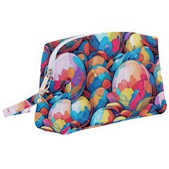 Pattern Seamless Balls Colorful Rainbow Colors Wristlet Pouch Bag (large) by 99art