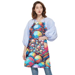 Pattern Seamless Balls Colorful Rainbow Colors Pocket Apron by 99art