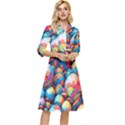 Pattern Seamless Balls Colorful Rainbow Colors Classy Knee Length Dress View1