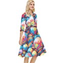 Pattern Seamless Balls Colorful Rainbow Colors Classy Knee Length Dress View2