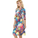 Pattern Seamless Balls Colorful Rainbow Colors Classy Knee Length Dress View3