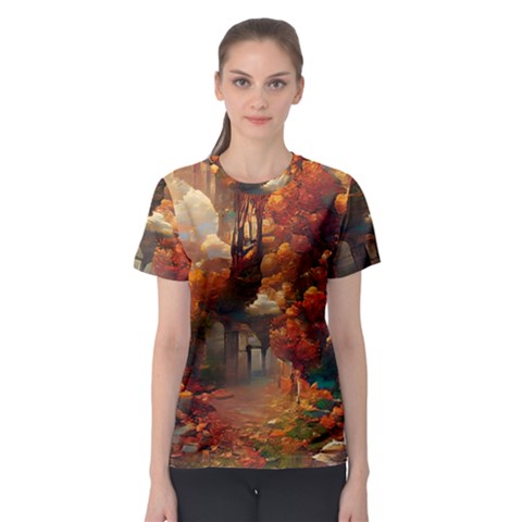 Collage Art Ai Wow Awesome Women s Sport Mesh Tee by 99art