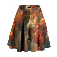 Collage Art Ai Wow Awesome High Waist Skirt by 99art