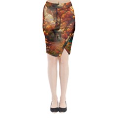 Collage Art Ai Wow Awesome Midi Wrap Pencil Skirt by 99art