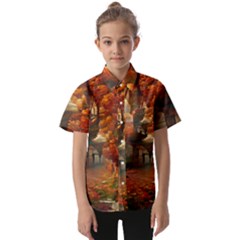 Collage Art Ai Wow Awesome Kids  Short Sleeve Shirt by 99art