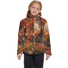 Collage Art Ai Wow Awesome Kids  Puffer Bubble Jacket Coat