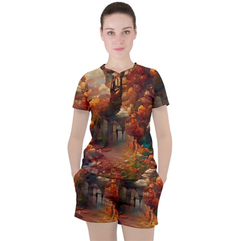 Collage Art Ai Wow Awesome Women s Tee And Shorts Set by 99art