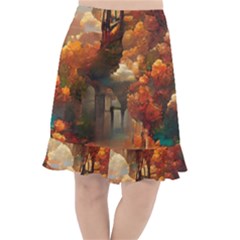 Collage Art Ai Wow Awesome Fishtail Chiffon Skirt by 99art