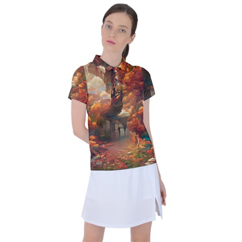 Collage Art Ai Wow Awesome Women s Polo Tee by 99art