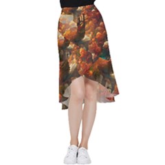 Collage Art Ai Wow Awesome Frill Hi Low Chiffon Skirt by 99art