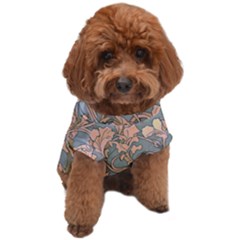 Art Nouveau Vintage Retro Pattern Floral Dog T-shirt by 99art