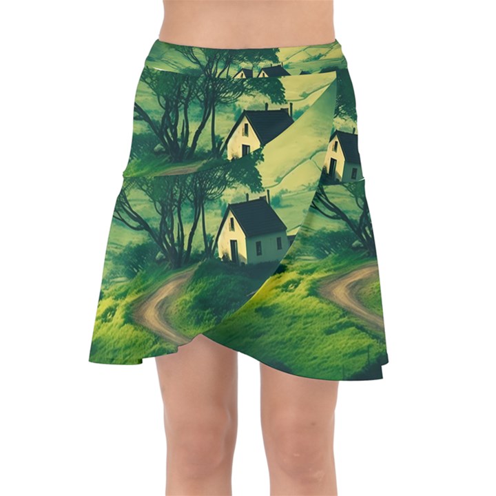 Landscape Scenery Nature Artwork Wrap Front Skirt